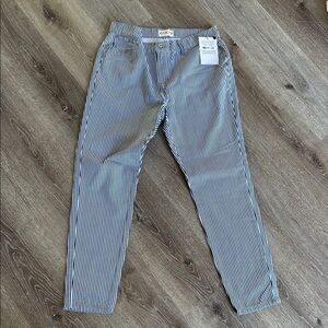 ETICA Blue and White Striped Pants